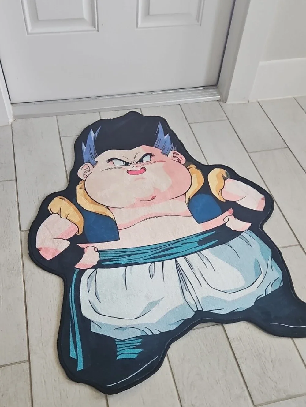 Cartoon Character Floor Mat – Navy, Blue, Cream, Pink